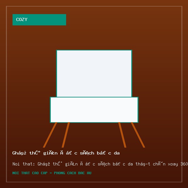 Ghế thư giãn đọc sách bọc da thật chân xoay 360